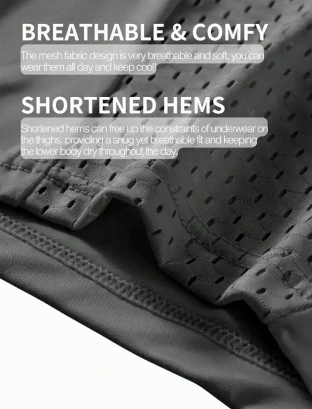 Men’s Breathable Mesh Boxer Briefs | Ultra Soft Stretch Trunk Underwear
